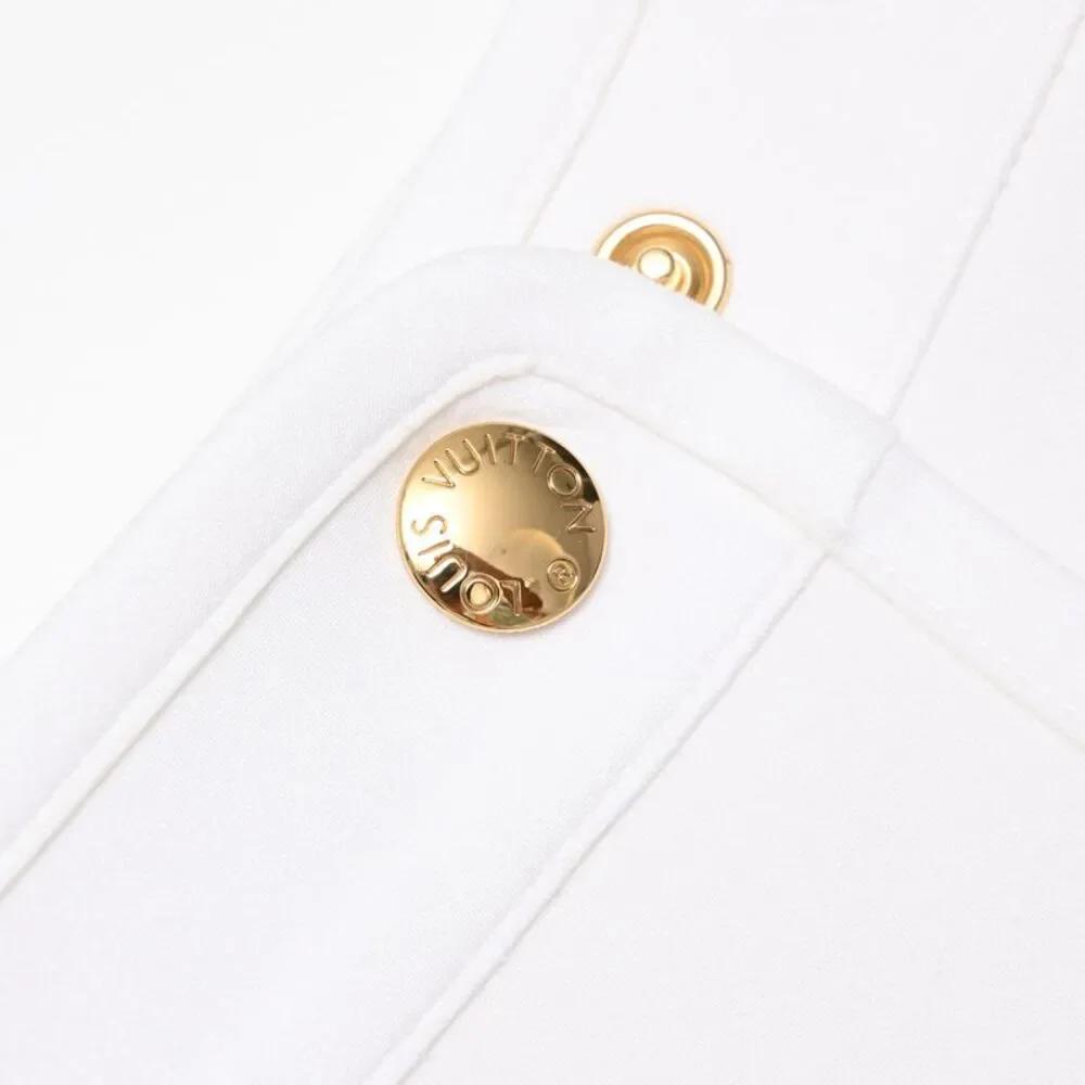 Louis Vuitton A-Line Mini Skirt in White Polyamide